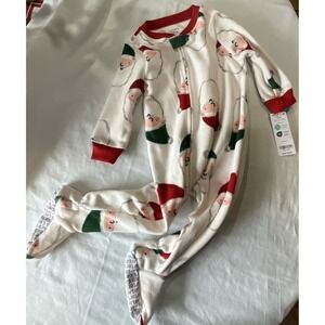 Carter's Santa/Christmas Footed Fleece Sleeper‎ New - 12 Month
